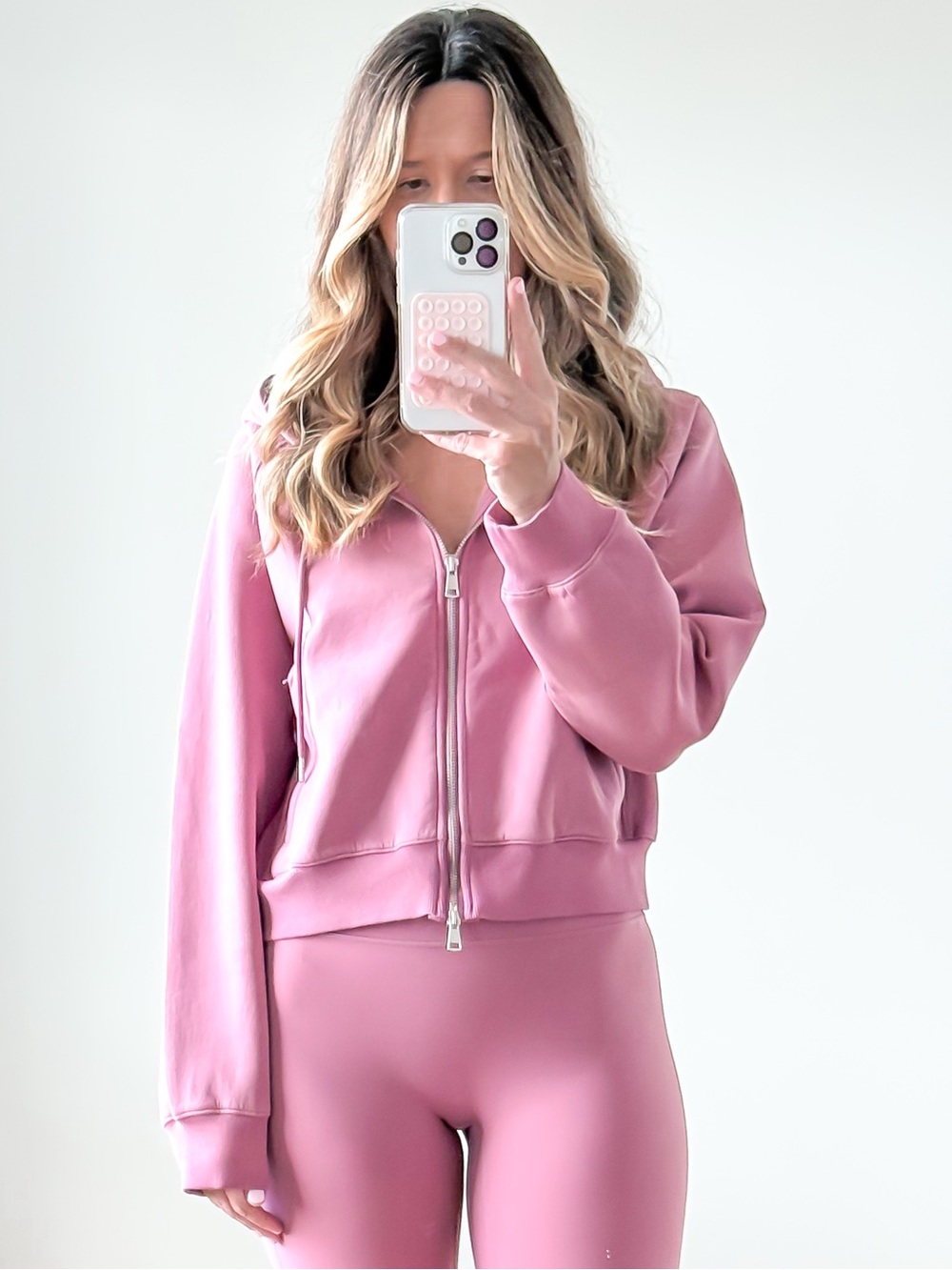 Abercrombie Pink Zip-Up Hoodie Jacket